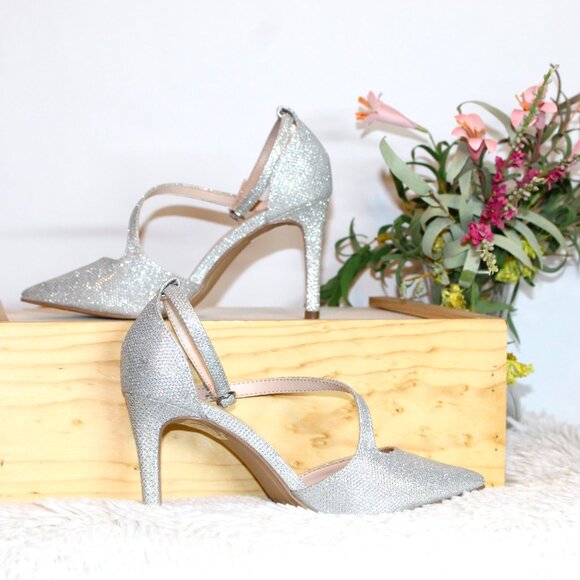 Kelly & Katie Savama Silver Metallic Strappy Heel - Picture 3 of 12